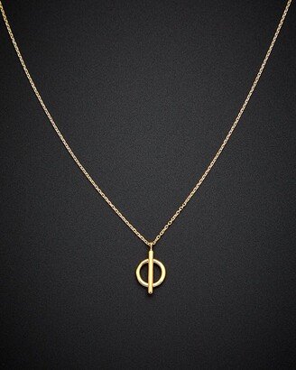 14K Circle Bar Pendant Necklace