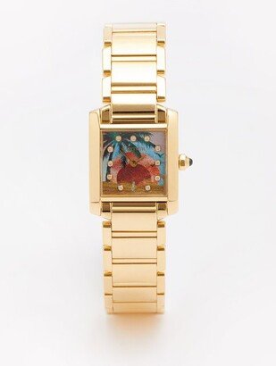 Vintage Cartier Tank Diamond & 18kt Gold Watch