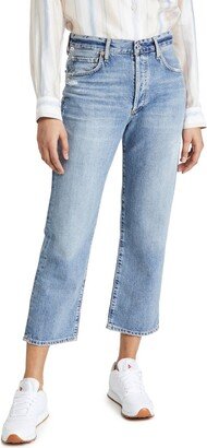 Emery Crop Jean In Old Blue