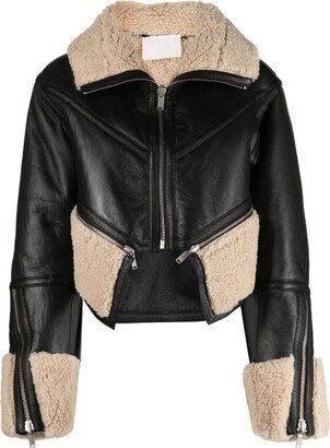 Arrow shearling leather jacker