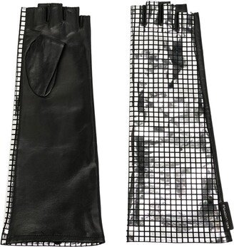 Fingerless Leather Gloves-AB