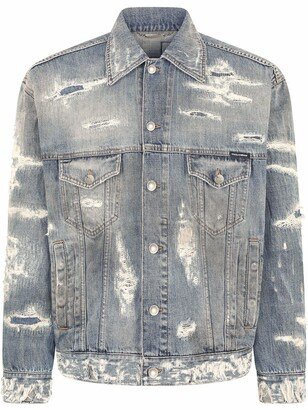 Distressed Denim Jacket-AO