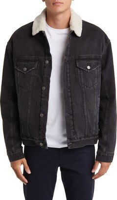 Oh G Oversize High Pile Fleece Lined Denim Jacket