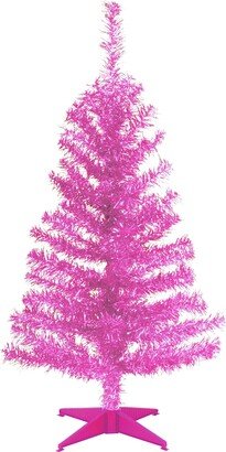 National Tree Company National Tree 3 ft. Pink Tinsel Tree