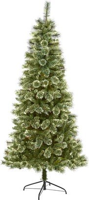 7Ft Wisconsin Slim Snow Tip Pine Artificial Christmas Tree With 652 Bendable Branches