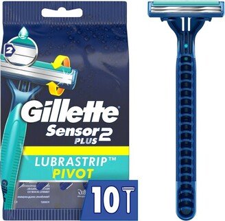 Sensor2 Plus Pivoting Head Men's Disposable Razors - 10ct