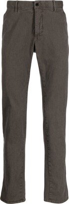 Mid-Rise Straight-Leg Trousers-AX