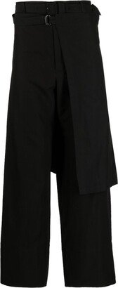 Wide-Leg Layered Trousers