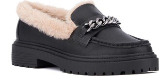 Women's Ida Loafer W/Faux Fur - Wide Width