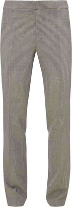 Patterned Straight-Leg Trousers-AA