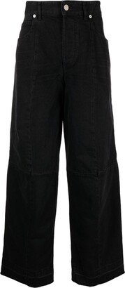 MARANT Javi wide-leg cotton blend trousers