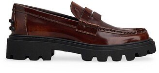 Gomma Pesante Leather Lug-Sole Penny Loafers