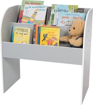 USA 2-Tier Kid's Wooden Bookshelf, Gray