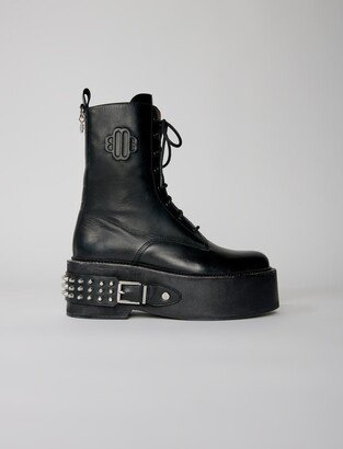 Combat boots with punk details