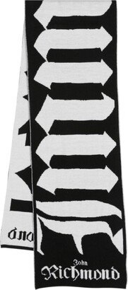 Intarsia-Knit Logo Scarf-AD