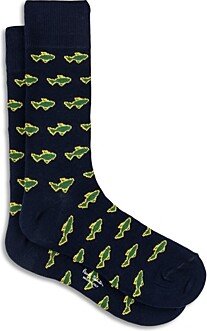 Donal Cotton Blend Fish Socks