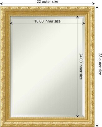 Beveled Wood Bathroom Wall Mirror - Versailles Gold Frame
