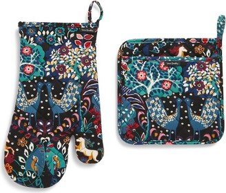 Women's Cotton Pot Holder & Oven Mitt Set Enchantment