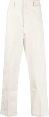 Straight-Leg Cotton Trousers-AY