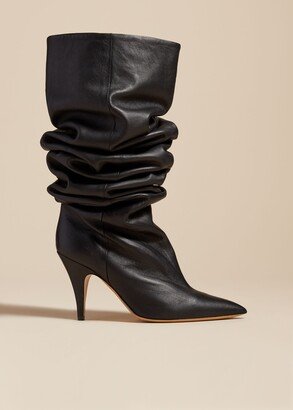 The River Knee-High Boot in Black Leather