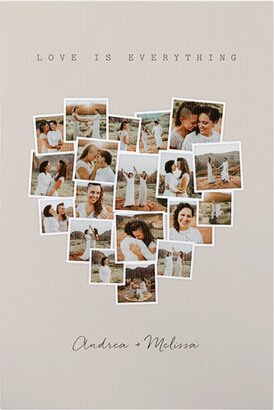 Celebration Photo Boards: Heart Collage Celebration Photo Board, Beige