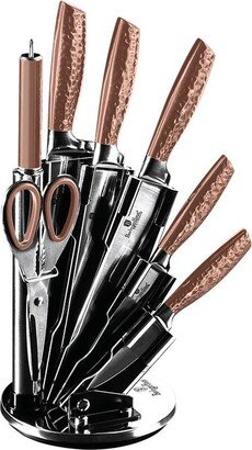 Berlinger Haus 8-Piece Knife Set with Acrylic Stand Rose Gold Collection