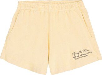 Logo-Print Cotton Track Shorts-AA