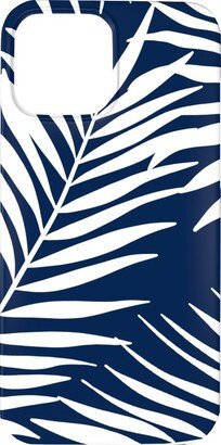 Custom Iphone Cases: Palm Tree Leaves Phone Case, Slim Case, Matte, Iphone 13 Pro, Blue