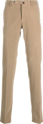 Tapered-Leg Velour Trousers