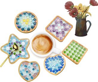 Mosaic Coaster Craft Kits For Adults, Stained Glass Art Diy Kit, Glass Coaster Diy, Coloured Tableware, Team Kit, Diy Kid, Diy Gifts