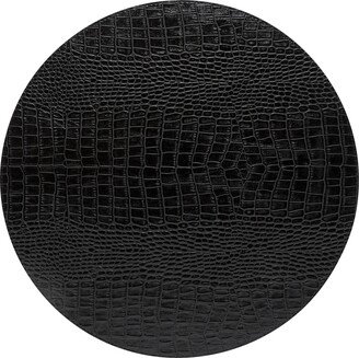 Club Collection Artificial Leather Round Placemat