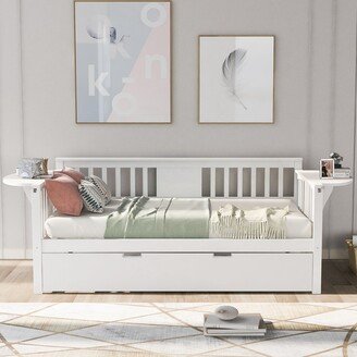 Twin Wooden Daybed with Trundle Bed