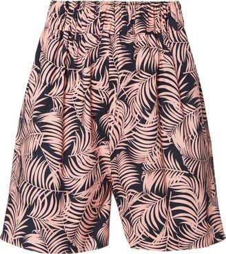 botanical-print Bermuda shorts