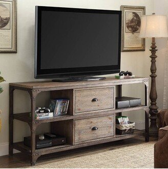 60 Gorden TV Stand for TVs up to 55 Weathered Oak/Antique Silver