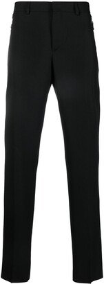 Mid-Rise Slim-Cut Trousers-AQ