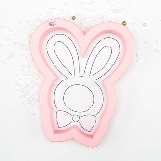 Fast Shipping Bunny Wreath Stencil & Cookie Cutter Set, Easter Stencil, Cutter, Happy