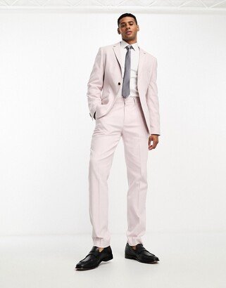 slim oxford suit pants in red