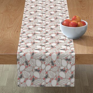 Table Runners: Winter Woodlands Pinecones - Taupe Table Runner, 72X16, Beige