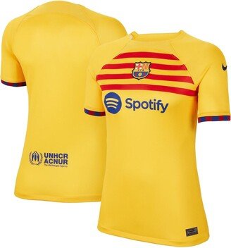 Women's Yellow Barcelona 2022/23 Fourth Breathe Stadium Replica jersey