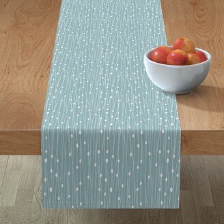 Table Runners: Entangled Geometric Lines Table Runner, 90X16, Blue