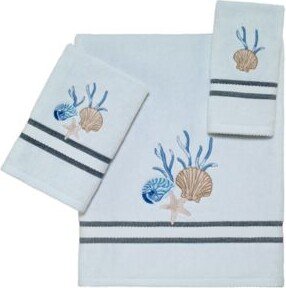 Blue Lagoon Ombre Seashells Bath Towels