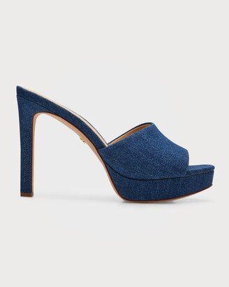 Dali Denim Platform Mules-AB