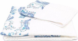 Floral-Print Set-Of-2 Towels