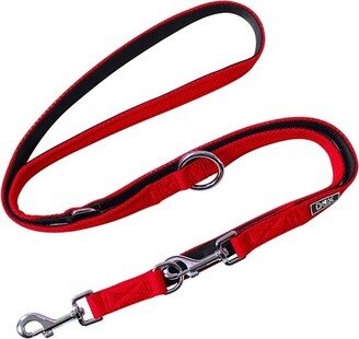 DDOXX 6.6 ft 3-Way Adjustable Airmesh Extra Small Dog Leash - Red