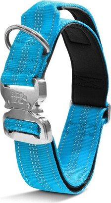 Black Rhino Tactical Neoprene Padded Dog Collars, Large, Sport Blue