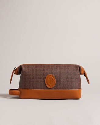 Monogram T Retro Washbag in Brown-Chocolate