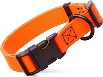 Dogline Biothane Waterproof Collar with QR Buckle Orange W 5/8 - L 9-14