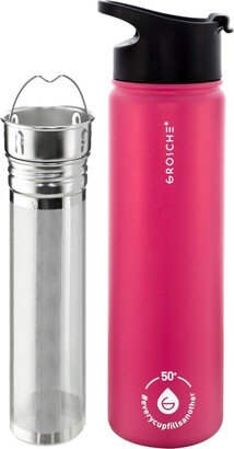 Chicago Steel Insulated Tea Infusion Flask, Tea and Coffee Tumbler, 22 Fluid Oz