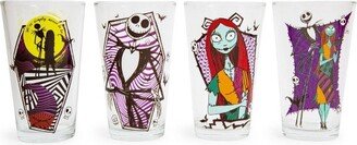 The Nightmare Before Christmas Silver Buffalo Disney Nightmare Before Christmas Jack & Sally 16-Ounce Pint Glasses | Set of 4