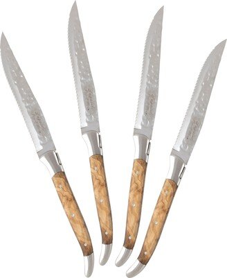 Laguiole Connoisseur Handle Bbq Steak Knives, Set of 4